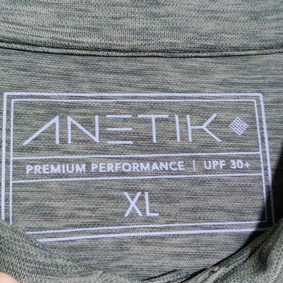Anetik Polo Mens XL Green Premium Performance UPF 30+ Short Sleeve Shirt NWT - Picture 8 of 14